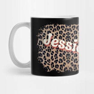 Jessica Name on Leopard Mug